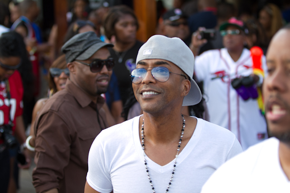 Pool deck party with the celebrities