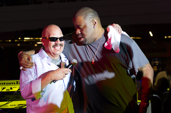 Pool deck party with the celebrities