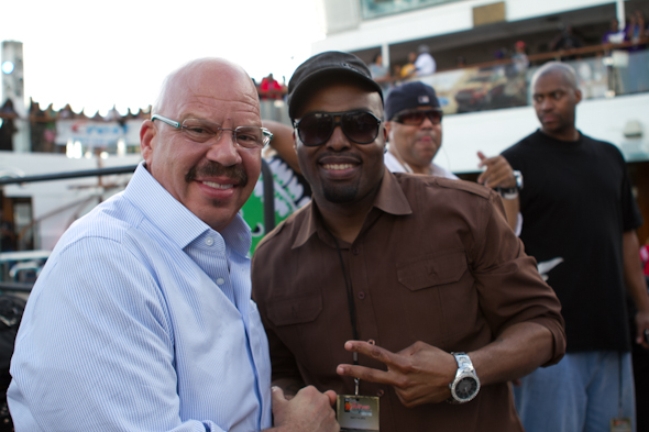 Pool deck party with the celebrities
