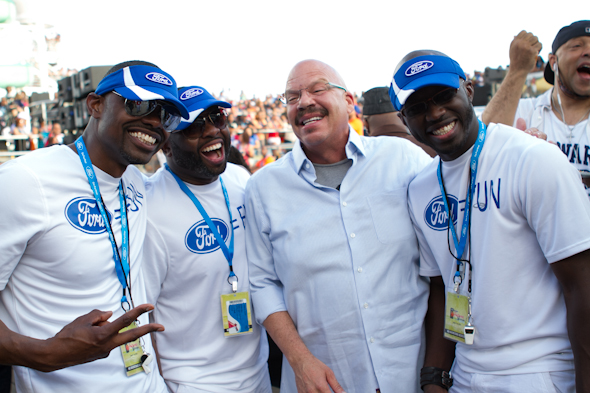 Pool deck party with the celebrities