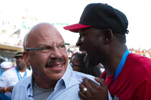 Pool deck party with the celebrities