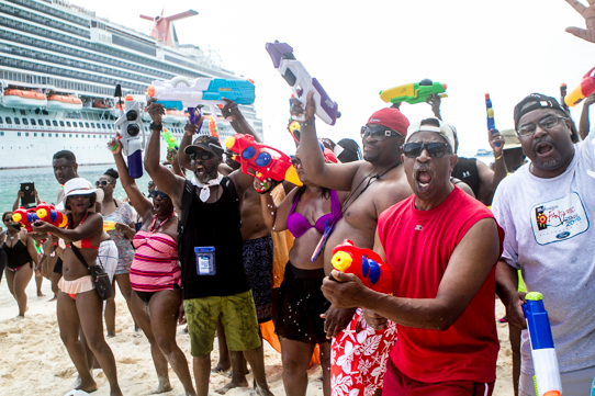 Beach Party Water Fight