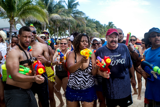 Beach Party Water Fight