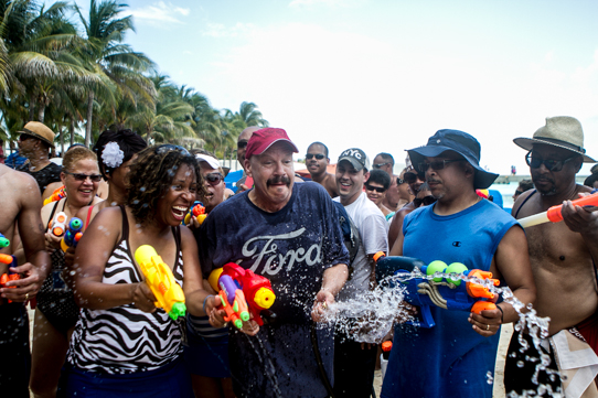 Beach Party Water Fight