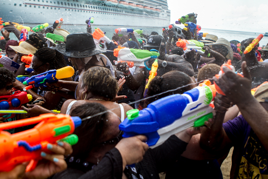 Beach Party Water Fight