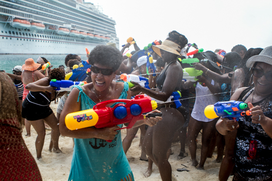 Beach Party Water Fight