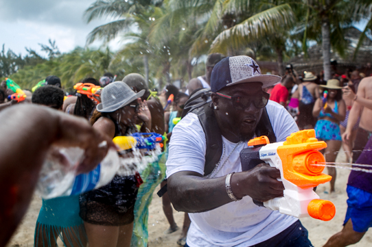 Beach Party Water Fight