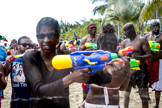Beach Party Water Fight