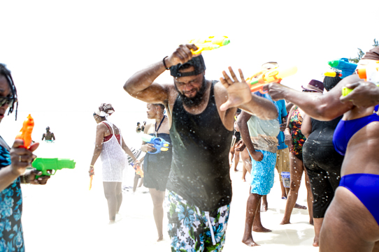 Beach Party Water Fight