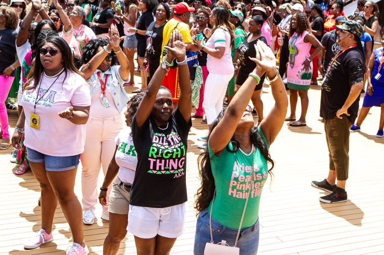 The Greek Takeover Party on the 2019 Fantastic Voyage