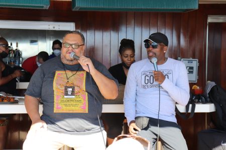 GoGo Day Party: Huggy Lowdown and Chris Paul at The Tom Joyner Foundation Fantastic Voyage 20 in 2021