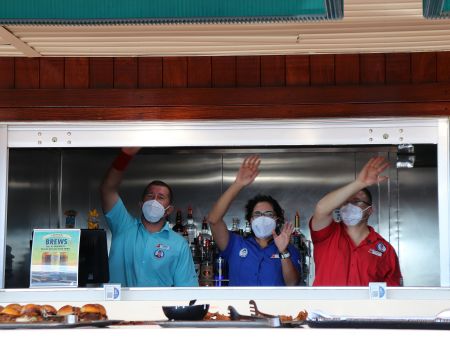 GoGo Day Party: Huggy Lowdown and Chris Paul at The Tom Joyner Foundation Fantastic Voyage 20 in 2021