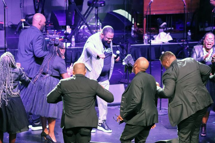 Hezekiah Walker's choir danced at The Gospel Explosion Stage presented by Denny's at The Tom Joyner Foundation Fantastic Voyage 20 in 2021
