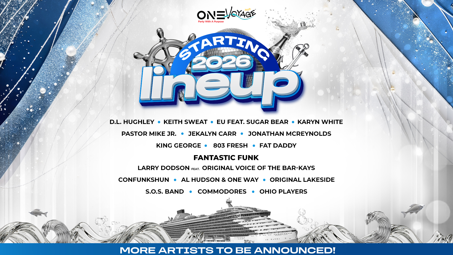 ONE VOYAGE 2026 Lineup Graphic